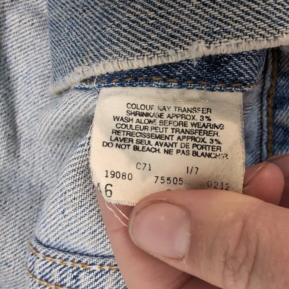 Levi’s 70505 Denim Trucker Jacket Light Wash Made in USA Orange Tab – Men’s 46 - Picture 7 of 14